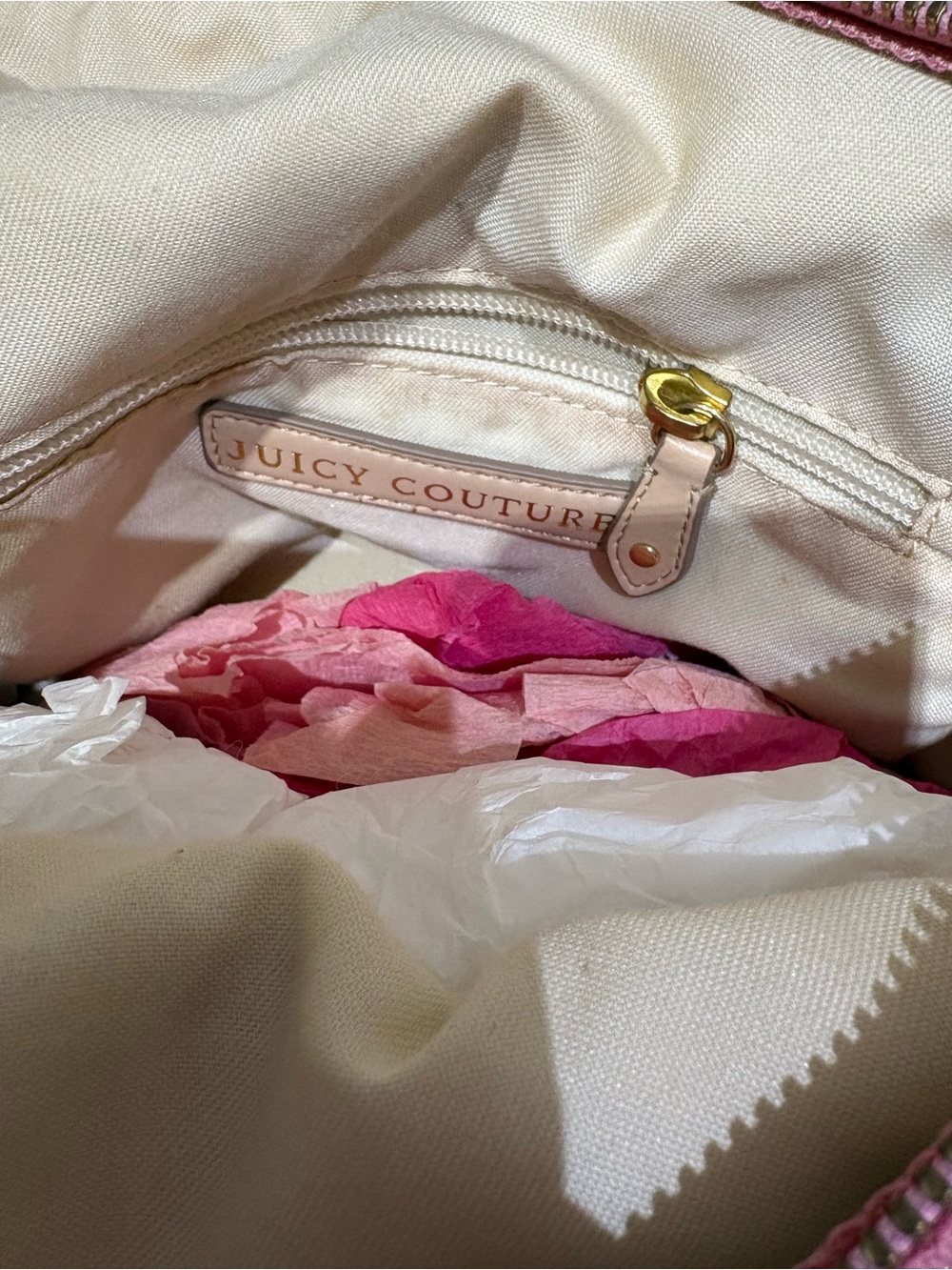 Rare Vintage Juicy Couture Pink Tweed Daydreamer Bag Y2K Bows - Picture 5 of 6